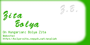 zita bolya business card